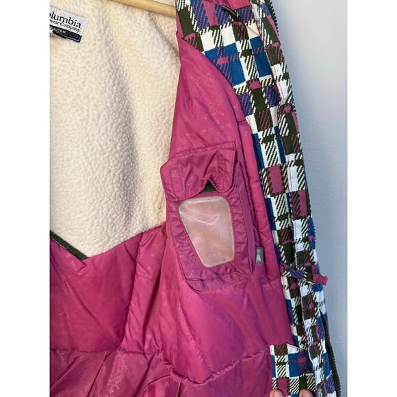 Columbia Youth 14/16 Insulated Winter Jacket Plaid Ski Snow Coat - Picture 5 of 6